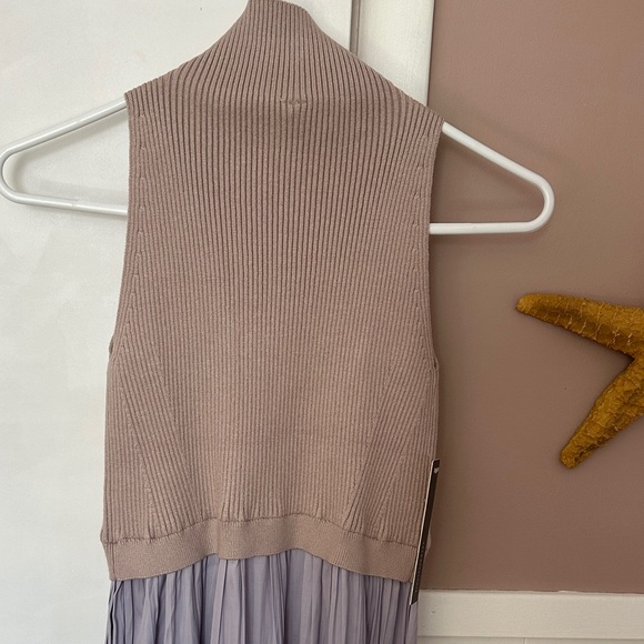 Anthropologie Twofer maxi dress in lilac, long light purple dress, small petite - Picture 12 of 17
